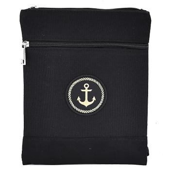 Handtasche Canvas Crossbag Anker Schwarz